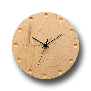 ハードメープル木材の壁掛け時計