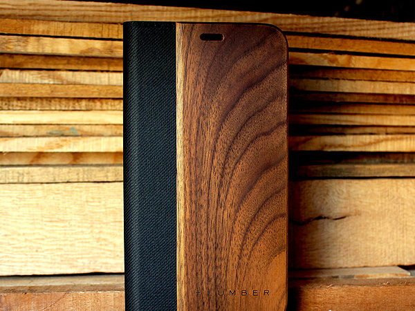手帳型の木製アイフォンケース、iPhone専用フリップケース