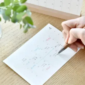 スケジュールなどが書き込みやすいレイアウト。